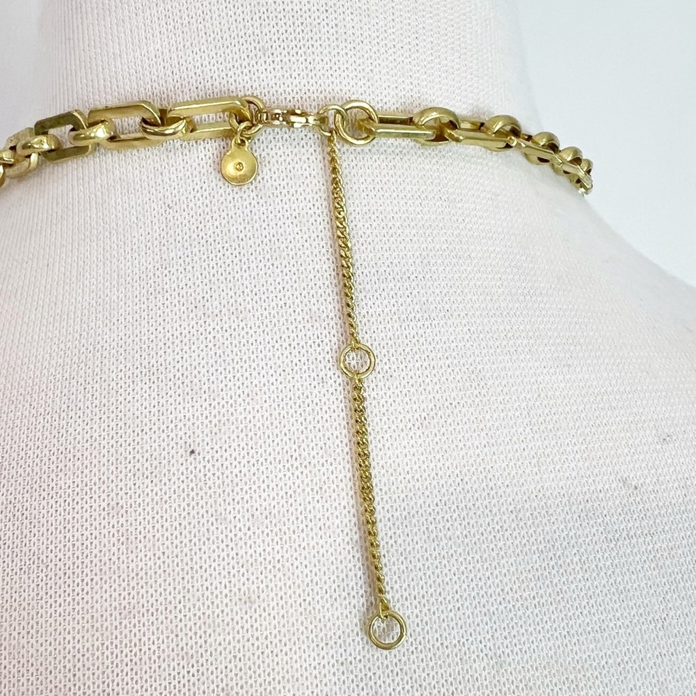 MADEWELL CHUNKY GOLD WITH MEDALLION CHARM NECKLACE 17” - Picture 2 of 3